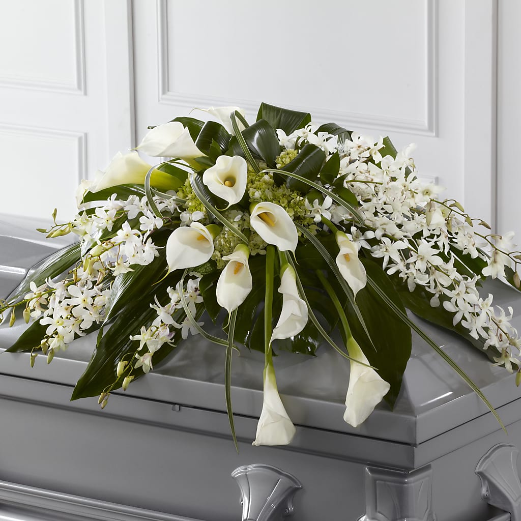 Angel Wings Casket Spray – Lansing Gardens, Lansing MI