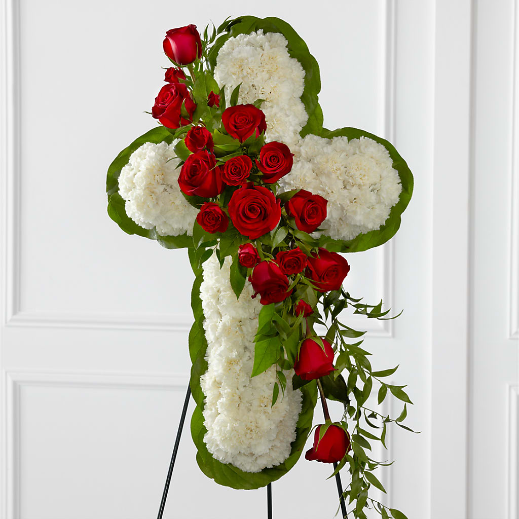 Floral Cross Easel – Lansing Gardens, Lansing MI