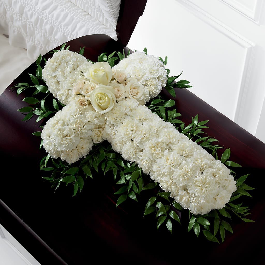 Peaceful Memories Casket Spray (Standard) – Lansing Gardens, Lansing MI