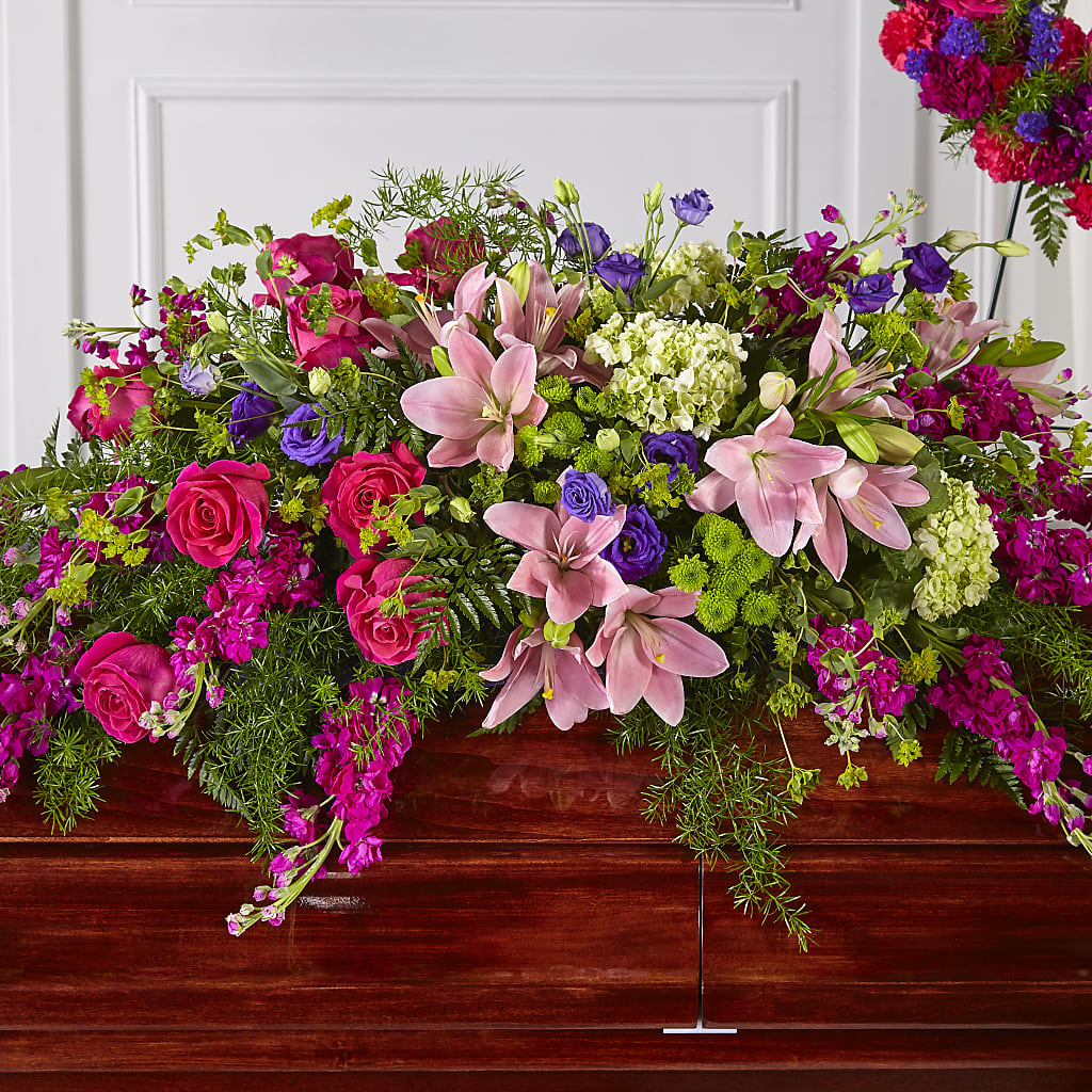 Radiant Tribute Casket Spray – Lansing Gardens, Lansing MI