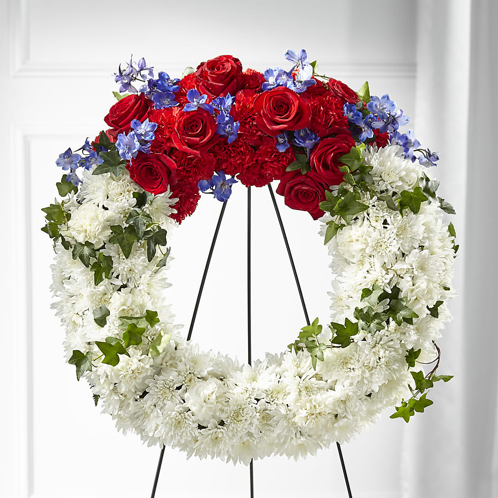 Patriotic Passion Wreath – Lansing Gardens, Lansing MI
