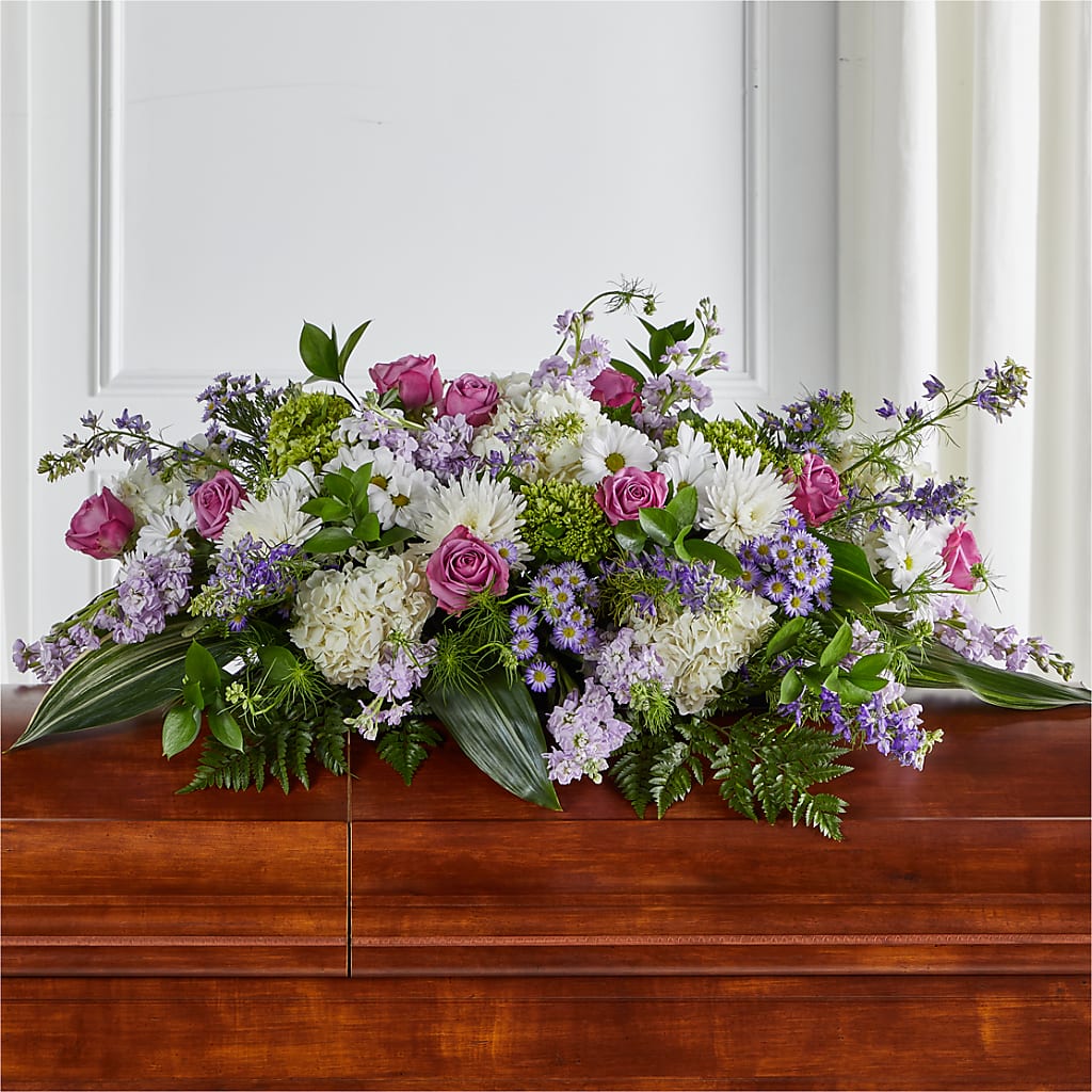 Meadows of Serenity Casket Spray – Lansing Gardens, Lansing MI