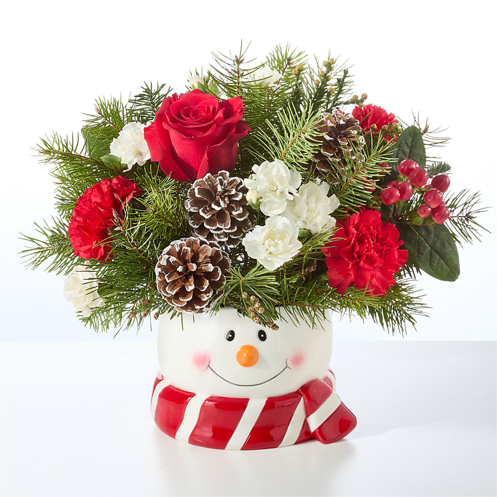 Jolly Snowman Bouquet –  Lansing Gardens, Lansing MI