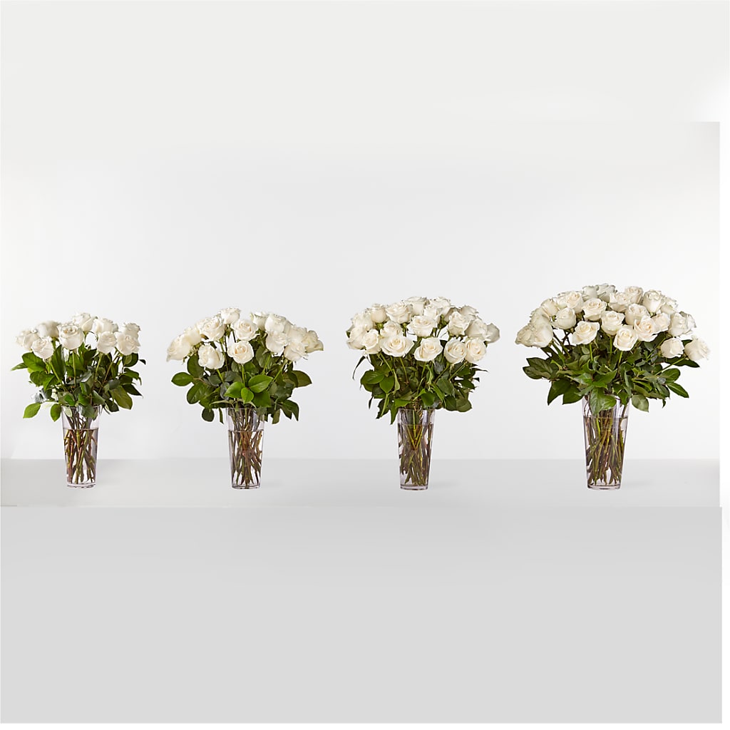 Long Stem White Rose Bouquet –  Lansing Gardens, Lansing MI