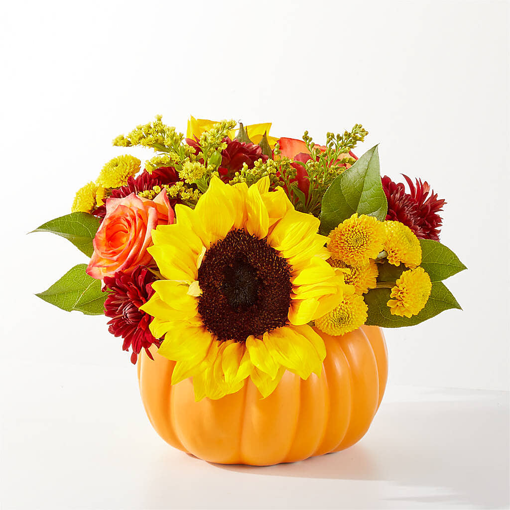 Golden Gourd Pumpkin Bouquet –  Lansing Gardens, Lansing MI
