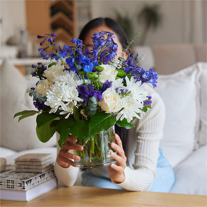 Cerulean Waves Bouquet –  Lansing Gardens, Lansing MI