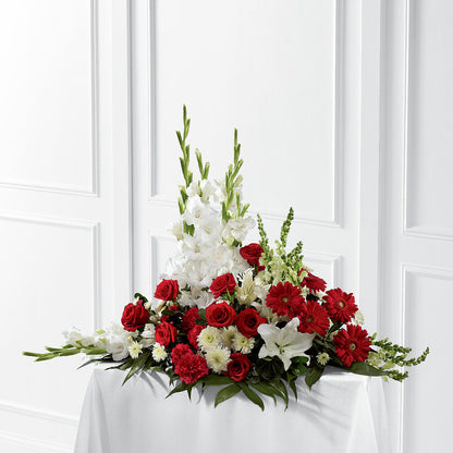 Crimson & White Arrangement –  Lansing Gardens, Lansing MI
