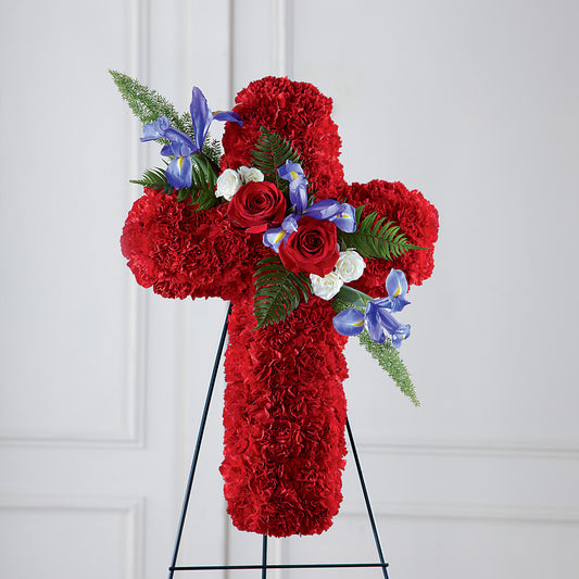 Faithful Hero Floral Cross –  Lansing Gardens, Lansing MI