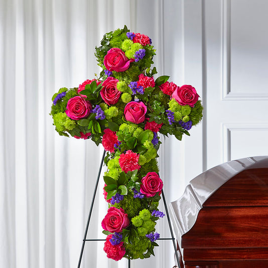 Tribute Rose Floral Cross –  Lansing Gardens, Lansing MI