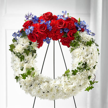 Patriotic Passion Wreath –  Lansing Gardens, Lansing MI