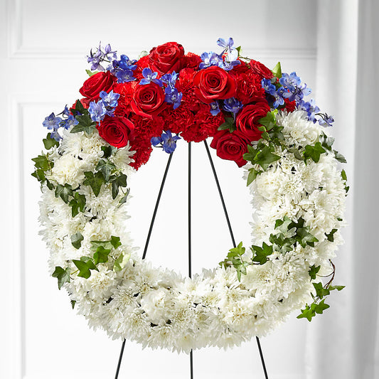 Patriotic Passion Wreath –  Lansing Gardens, Lansing MI