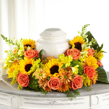 Faithful Sunflower Cremation Adornment –  Lansing Gardens, Lansing MI