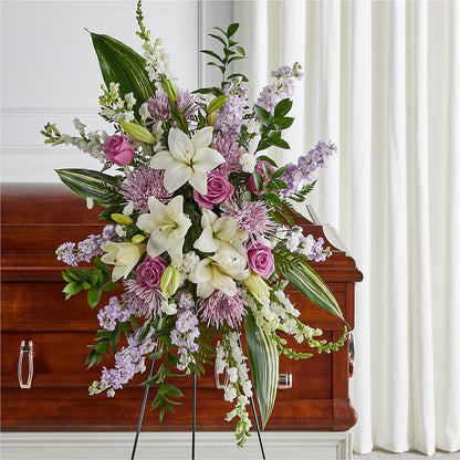Grateful Hearts Standing Spray –  Lansing Gardens, Lansing MI