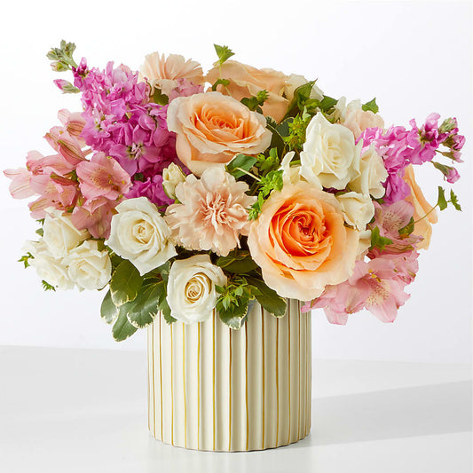 Paradise Bouquet with Ivory Vase –  Lansing Gardens, Lansing MI