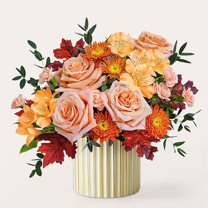 Spiced Latte Bouquet with Ivory Vase –  Lansing Gardens, Lansing MI