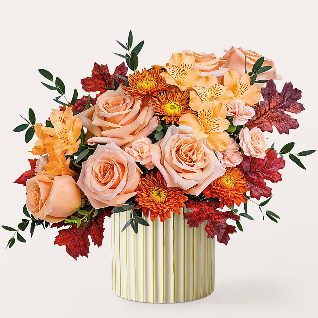Spiced Latte Bouquet with Ivory Vase –  Lansing Gardens, Lansing MI