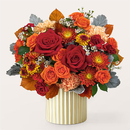Merlot Bouquet with Ivory Vase –  Lansing Gardens, Lansing MI