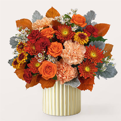 Merlot Bouquet with Ivory Vase –  Lansing Gardens, Lansing MI