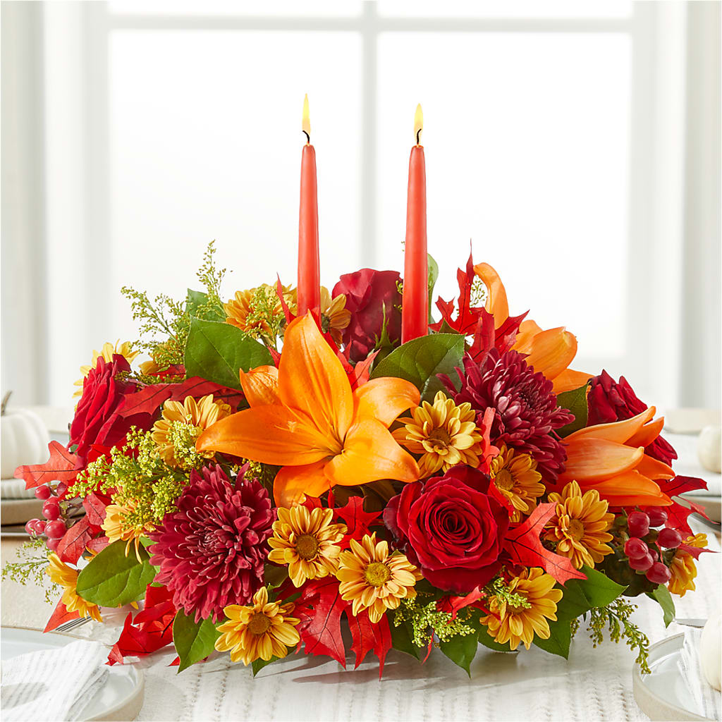 Autumn's Embrace Centerpiece –  Lansing Gardens, Lansing MI