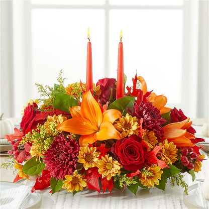 Autumn's Embrace Centerpiece –  Lansing Gardens, Lansing MI