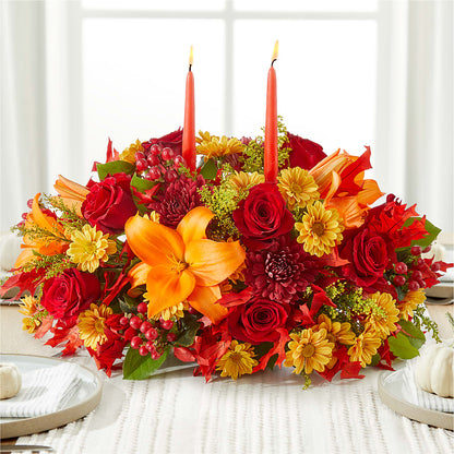 Autumn's Embrace Centerpiece –  Lansing Gardens, Lansing MI