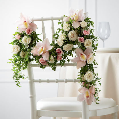 Orchid Rose Chair Décor –  Lansing Gardens, Lansing MI